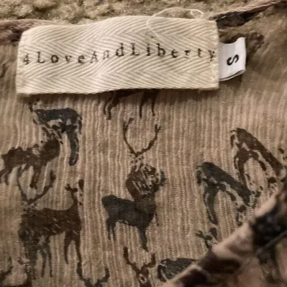 4 Love and Liberty Johnny Was Deer Lace Bodice Blouse - Picture 3 of 4